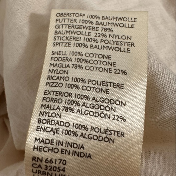 Anthropologie Embroidered Pintuck Mini Dress Medium - Picture 12 of 12